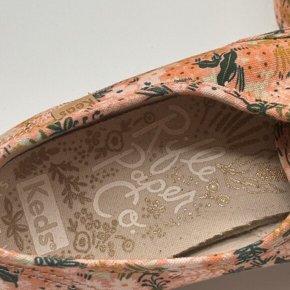 Keds x Rifle Paper Co Pink Floral Shoes Women Size 9.5 Pre-Owned - Good - Picture 7 of 10